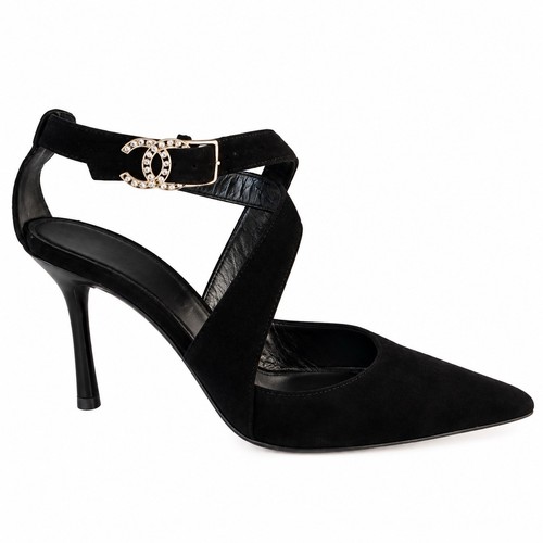Chanel black suede - chanel,